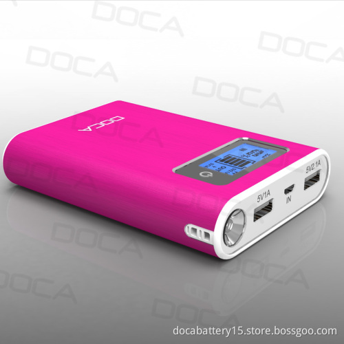 Doca power bank Led dispaly with torch